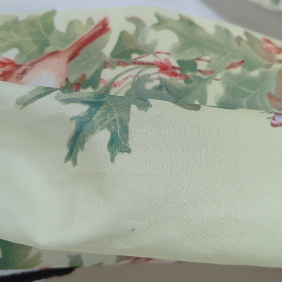 Vintage E. Golz Rush Bird Rectangular Scarf Yellow White - Picture 4 of 12